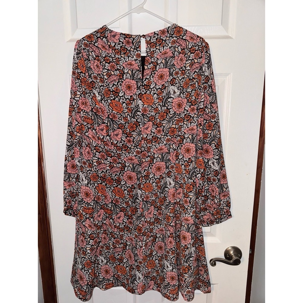 HD in Paris by Anthropologie Orange‎ Mot Long Sleeve Dress NWT